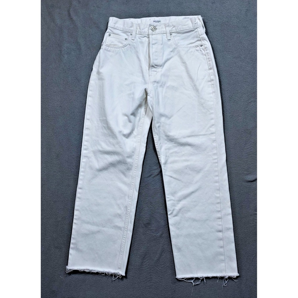 MOUSSY VINTAGE Jeans Women's Size 26 Fits 28 Ankle Raw Hem Button Fly Made Japan